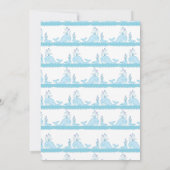 かわいい鯨の赤ちゃんがシャワー海男女兼用ブルー 招待状 (裏面)