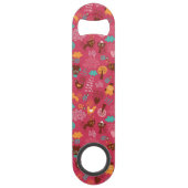 かわいい鳥および猫が付いているパターン スピード栓抜き (裏面)