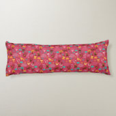 かわいい鳥および猫が付いているパターン ボディピロー (裏面)