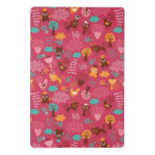 かわいい鳥および猫が付いているパターン ミニクリップボード (裏面)