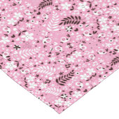 かわいい鳥および花ピンクパターン ショートテーブルランナー (コーナー)