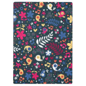 かわいい鳥および花模様 クリップボード (裏面)