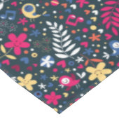 かわいい鳥および花模様 テーブルクロス (アングル)