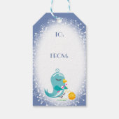 かわいい鳥かぎ針編みフックヤーンクリスマスラベル ギフトタグ (裏面)