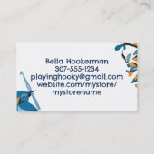 かわいい鳥かぎ針編み糸のクラフト包装 名刺 (裏面)