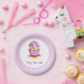 かわいい鳥がピンクに孵化 ペーパープレート (パーティー)