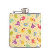 かわいい鳥が付いているベビーパターン フラスク (正面)