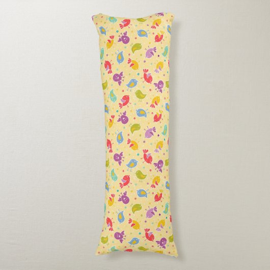 かわいい鳥が付いているベビーパターン ボディピロー (正面縦)