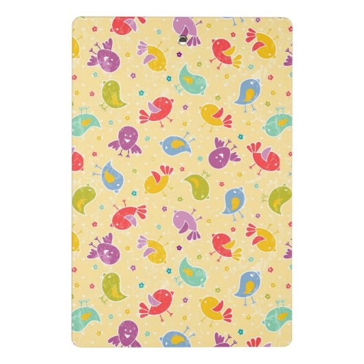 かわいい鳥が付いているベビーパターン ミニクリップボード (裏面)