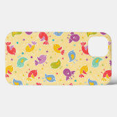 かわいい鳥が付いているベビーパターン Case-Mate iPhoneケース (裏面 (横))