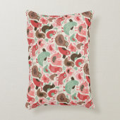 かわいい鳥が付いている背景 アクセントクッション (正面(垂直))