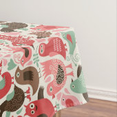 かわいい鳥が付いている背景 テーブルクロス (インサイチュ)