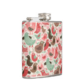 かわいい鳥が付いている背景 フラスク (右)