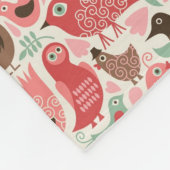 かわいい鳥が付いている背景 フリースブランケット (角)