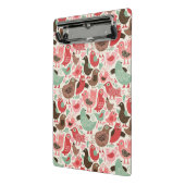 かわいい鳥が付いている背景 ミニクリップボード (アングル2)