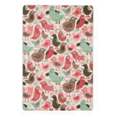 かわいい鳥が付いている背景 ミニクリップボード (裏面)