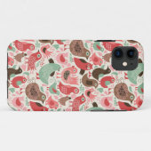 かわいい鳥が付いている背景 Case-Mate iPhoneケース (裏面(横))