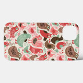 かわいい鳥が付いている背景 Case-Mate iPhoneケース (裏面 (横))