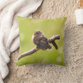 かわいい鳥が夏の日に楽しく歌う クッション (ブランケット)