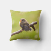 かわいい鳥が夏の日に楽しく歌う クッション (裏面)