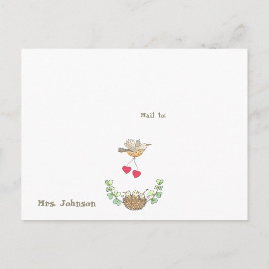 かわいい鳥たちに会いたい先生 ポストカード (裏面)