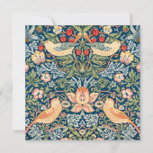 かわいい鳥たち、イチゴ泥棒 ヴィンテージアート 招待状 (正面)