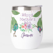 かわいい鳥たち、フローラ&タイポグラフィ (左面)