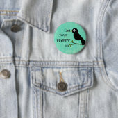 かわいい鳥との引用文おめでとう 缶バッジ (インサイチュ)