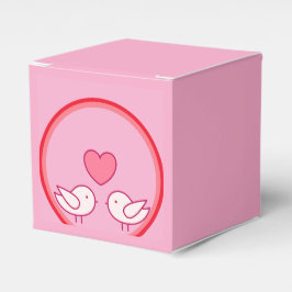 かわいい鳥とハートのラブデザイン フェイバーボックス