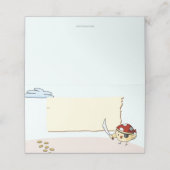 かわいい鳥と剣誕生日海賊テーマ プレイスカード (外部開封)