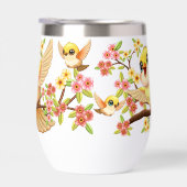 かわいい鳥と春の花 (右面)