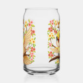 かわいい鳥と春の花 ガラス缶 (右)