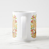 かわいい鳥と春の花 ジャンボコーヒーマグカップ (裏面)