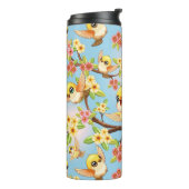 かわいい鳥と春の花 タンブラー (回転左)