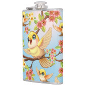 かわいい鳥と春の花 フラスク (左)