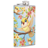 かわいい鳥と春の花 フラスク (右)