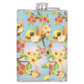 かわいい鳥と春の花 フラスク (裏面)