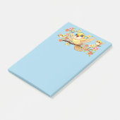 かわいい鳥と春の花 ポストイット (アングル)