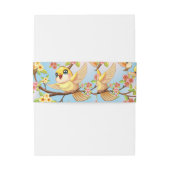 かわいい鳥と春の花 招待状ベリーバンド (裏面例)