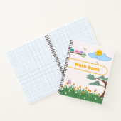 かわいい鳥と花と木のノート ノートブック (内部)