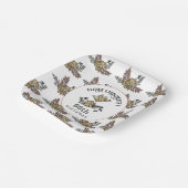 かわいい鳥と花60th誕生日パーティー ペーパープレート (傾斜あり)