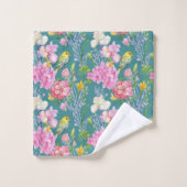 かわいい鳥と花 バスタオルセット (ウォッシュタオル)