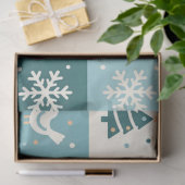 かわいい鳥と雪の結晶のクリスマスウインターデコパージュ 薄葉紙 (ギフト)