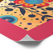 かわいい鳥のおもしろい加入者Collabインスピレーション ポスター (角)