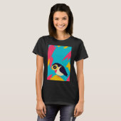 かわいい鳥のアート Tシャツ (正面フル)