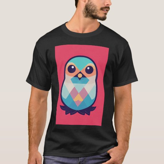 かわいい鳥のアート Tシャツ (正面)