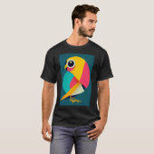かわいい鳥のアート Tシャツ (正面フル)
