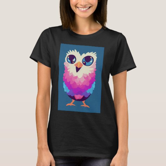 かわいい鳥のアート Tシャツ (正面)