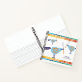 かわいい鳥のウィスクパーソナライズされたレシピ料理本 ノートブック (内部)