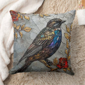 かわいい鳥のオーナメント クッション (ブランケット)